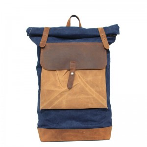 Tourism canvas bags, laptop leather backpack