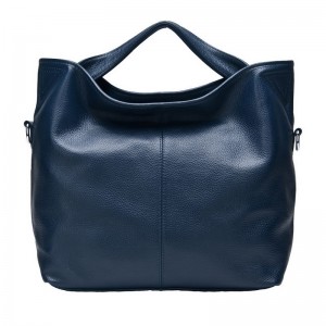 blue leather cross body bag