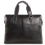 Black leather briefcase bag