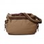khaki Real Leather Ipad Canvas Shoulder Bag