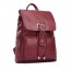wine red genuine leather backpack