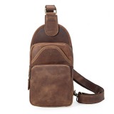 Latest Single Shoulder Bag, Real Leather Chest Pack