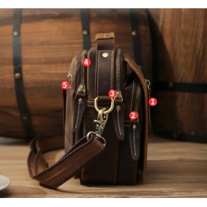 Large Capacity Leather Messenger Bag