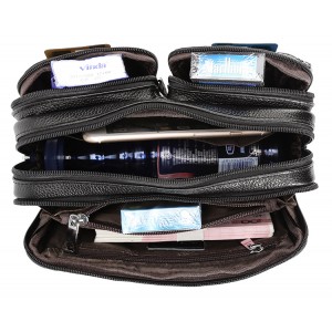High-capacity Leather Fanny Pack