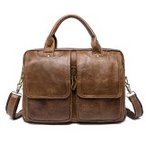 Mens Leather Briefcase, Popular Messenger Bag