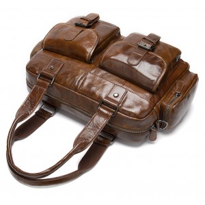 Retro Cowhide Messenger Ipad Bag