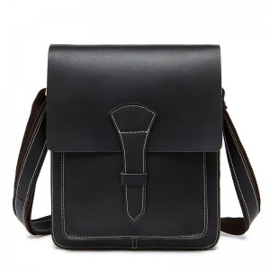 BLACK Retro Cowhide Shoulder Bag