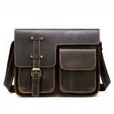 COFFEE Mens Leather Messenger Bags