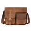 BROWN Mens Leather Messenger Bags