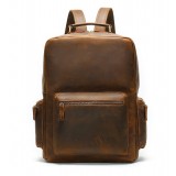 High-capacity Cowhide Backpack