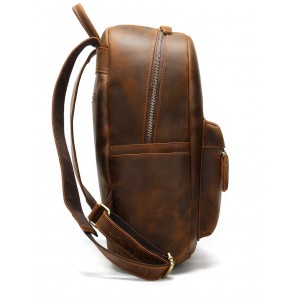 Vintage Rugged Leather Backpack