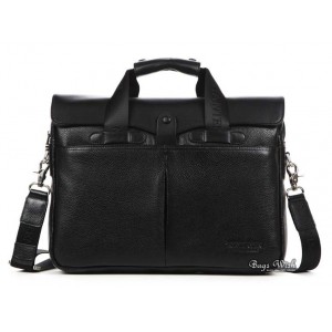 Best mens leather briefcase, black computer bag case