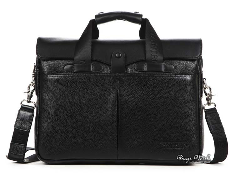 Best mens leather briefcase, black computer bag case - BagsWish