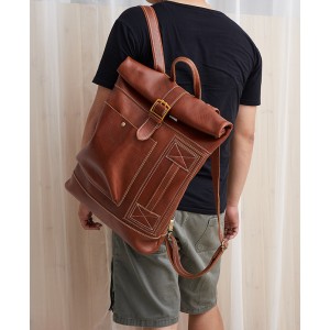 Cowhide Backpack Men