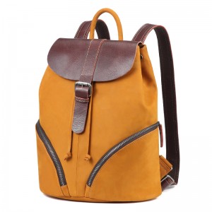 Leather Backpack For College