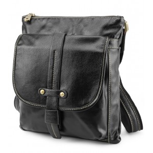 black mens vintage leather bag