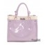 purple classic leather handbag