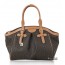 coffee pu shoulder handbag