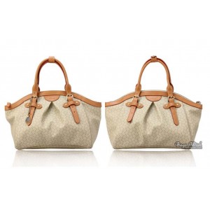 Satchel handbag beige