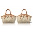 Satchel handbag beige