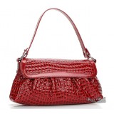 Crocodile ladies leather purse red, black leather purse handbag