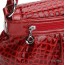 Crocodile ladies leather purse red