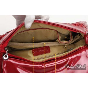 red leather purse handbag