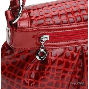 ladies leather purse red