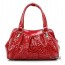 Leather handbag red