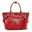 Leather crossbody handbag red