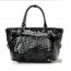 black leather crossover handbag