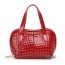 red leather purse and handbag