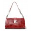 Leather handbag red