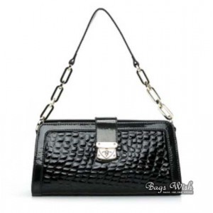 black leather purse handbag