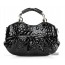 Leather handbag for women black