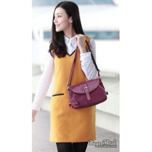 purple cross body messenger bag