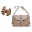 khaki Leather bag for women