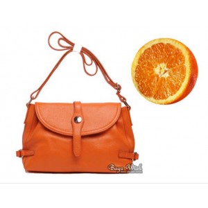 orange Leather bag for women