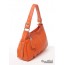 Leather hand bag orange