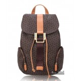 Satchel backpack coffee, beige rugged leather backpack