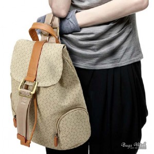 Satchel backpack beige