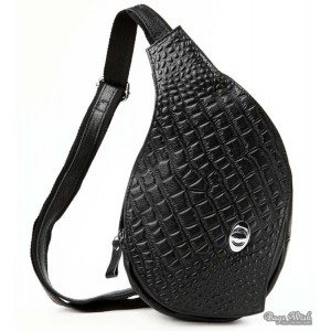 Backpack with one strap, black lightweight travel sling bag