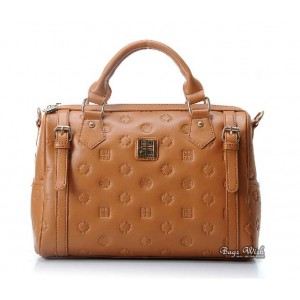 Embossed leather handbag, crossbody leather handbag