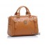 brown Embossed leather handbag