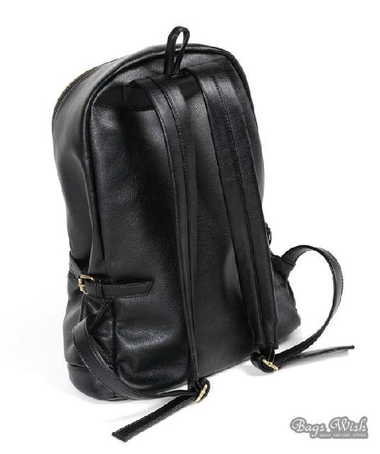Leather backpacks purse, brown PU leather book bag - BagsWish