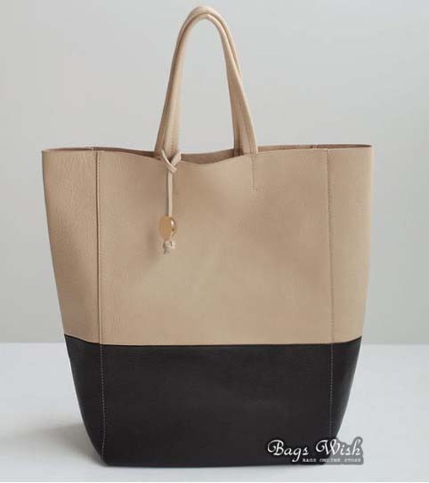 Large leather tote, leather tote bag for women - BagsWish