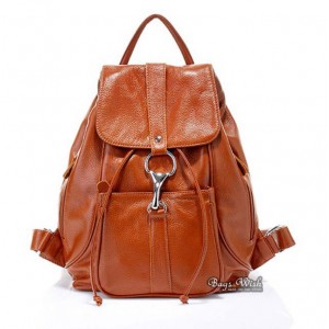 Leather backpack satchel, leather back pack purse - BagsWish