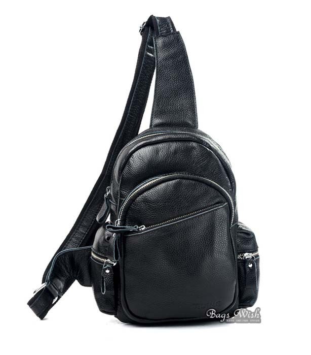 Backpack shoulder bag black, brown backpack one shoulder - BagsWish