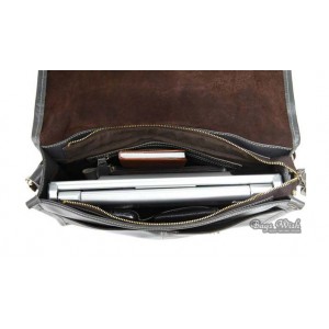 Lawyer briefcase, black mens leather brief case - BagsWish