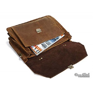 Men leather bag, coffee mens briefcase bag - BagsWish